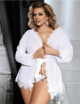 Women-Plus-Size-Lace-Sexy-Robe-Nightwear