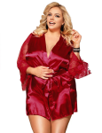 Women-Plus-Size-lace-silk-pajamas