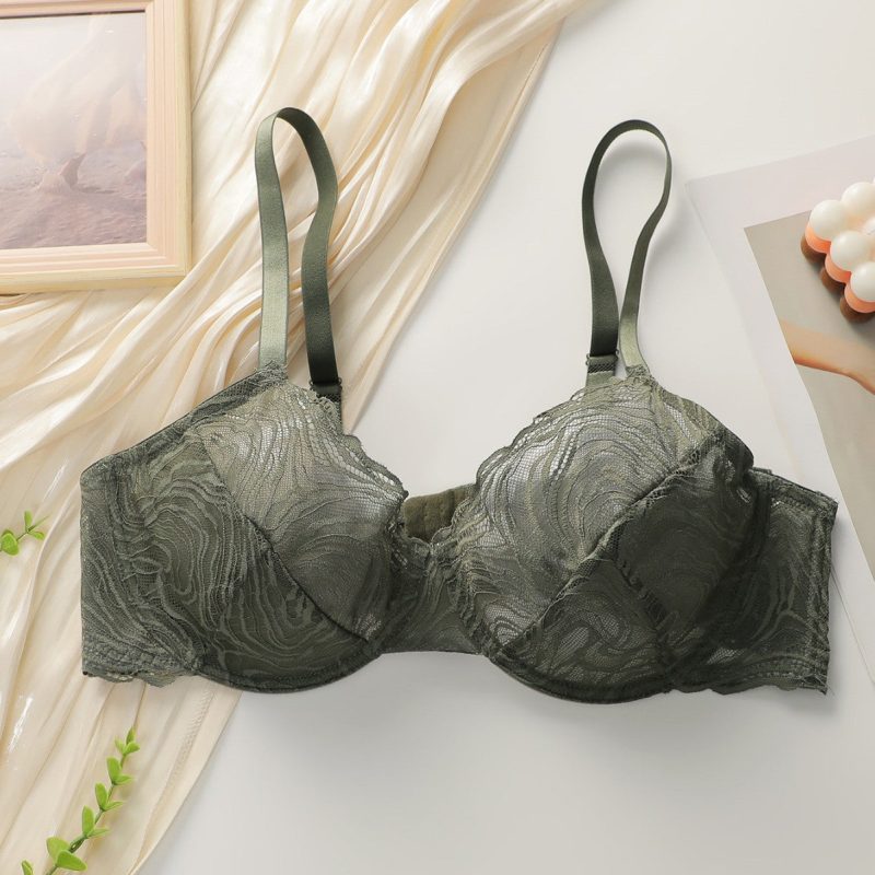 French ultra-thin see-through lace bra
