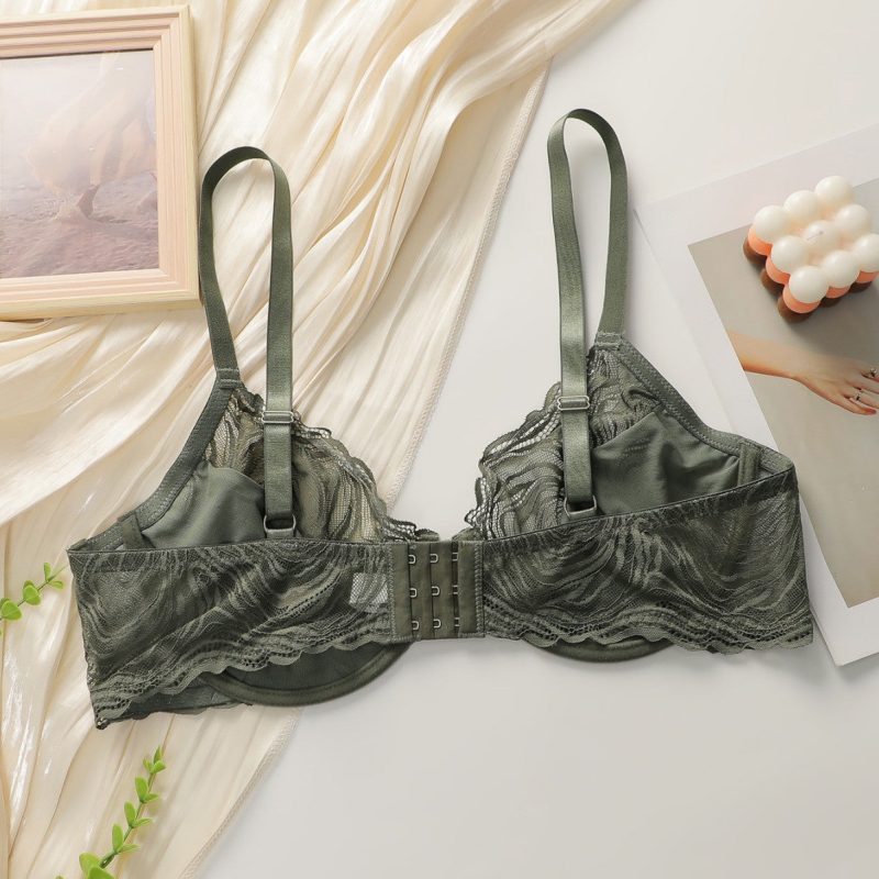 French ultra-thin see-through lace bra - Image 4