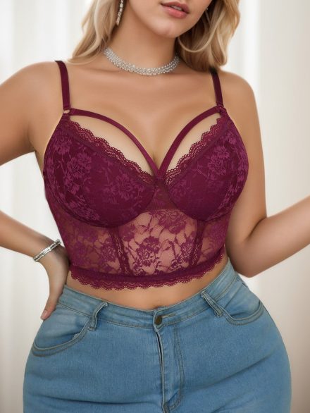 Sexy lace large cup bra